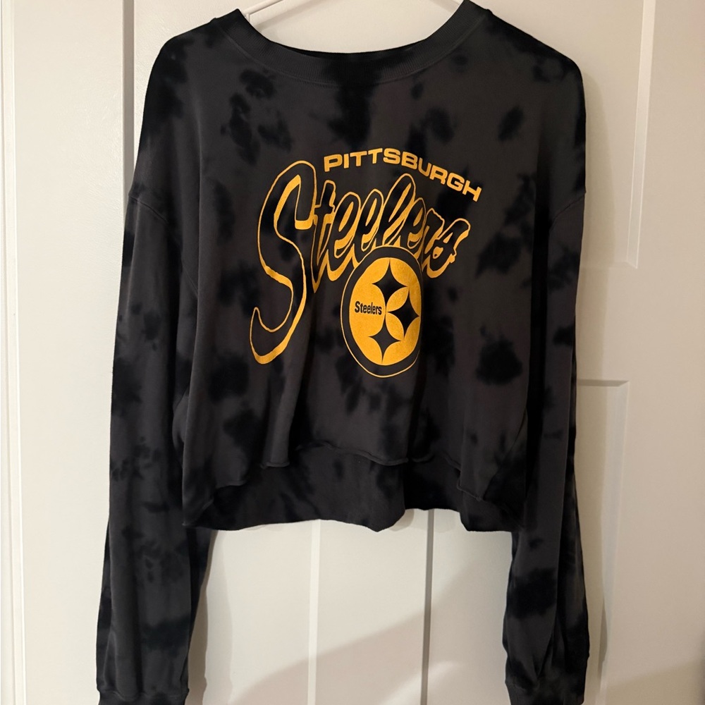 Junk Food Clothing Black and Gold Pittsburgh Steelers Women's Top